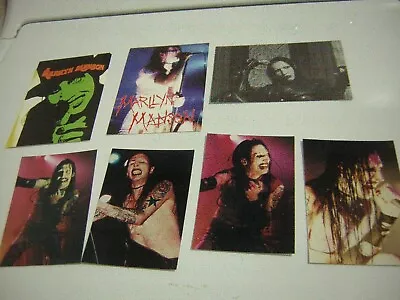 Marilyn Manson Postcard Sticker Unpublished Photo Lot Vintage 90's Lot Of 7 • $20