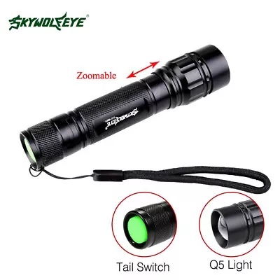 Super Bright Tactical LED Flashlight Torch Zoomable 60000Lumens Light Lamp B8 • $14.25