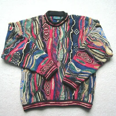 $299 • Buy Vintage Coogi Sweater Australia Men's Size Med Multi Color Wool Cotton Mohair