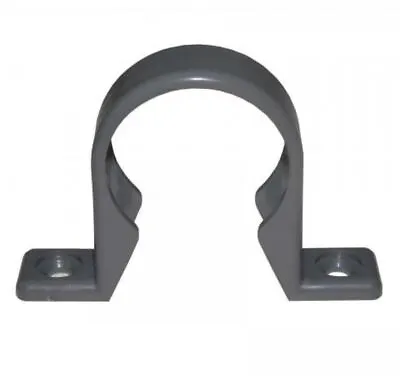 Solvent Grey 40mm (43mm) Waste Pipe Clip - Bag Of 10 - NEXT DAY AVAILABLE • £6.87
