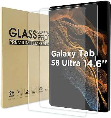 £9.95 • Buy Samsung Galaxy Tab S8 Ultra 14.6  2022 Tempered Glass Screen Protector X900/X906