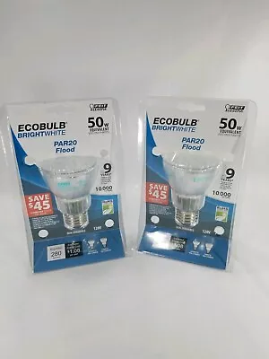 2 PK EcoBulb Par20 CFL Flood Light 50 Watt Equivalent • $9.95