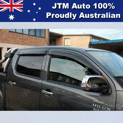 $58.99 • Buy QUALITY Weather Shield Window Visors Weathershields To Suit Toyota Hilux 05-15