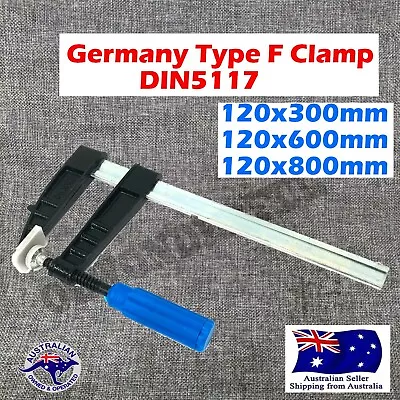 F Clamps 120mm Heavy Duty Woodworking Germany Type F Clamps PLASTIC HANDLE • $12.99