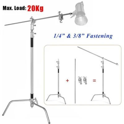 Heavy Duty Support Studio Reflector Light C Stand With Boom Arm Grip Head New • $165