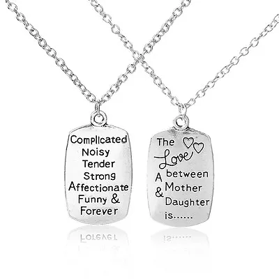 SEXY SPARKLES   Mother & Daughter   Pendant Necklace Double Side Message • $9.99