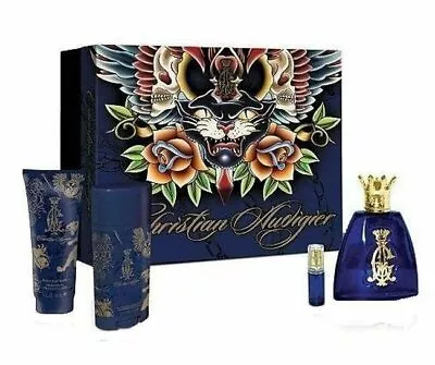 CHRISTIAN AUDIGIER 3.4 / 3.3 Oz Edt Cologne Deo GEL Mini 4 Pc GIFT SET NEW NIB • $35.71