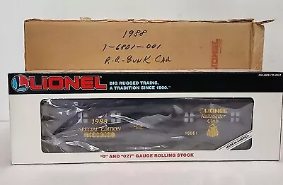 Lionel O 6-16801 Special Edition Bunk Car Railroader Club - New W/Shipping Box • $23.73