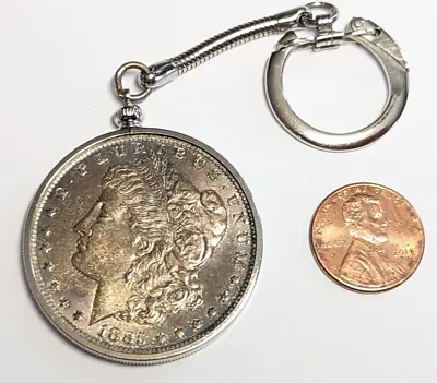 1885-o Morgan Silver Dollar Keychain • $84.96