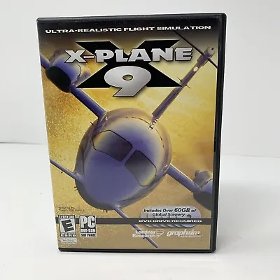 X-Plane 9 Flight Simulator For PC Game Graphsim 6 DVD-Rom Discs In Case + Manual • $11.99