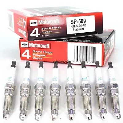 8 X MOTORCRAFT Double PLATINUM Spark Plugs For Ford Super Duty SP-509 HJFS-24FP • $24.90