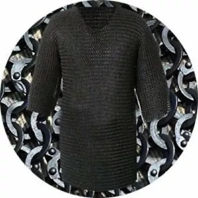 Chain Mail Shirt Flat Riveted With Flat Washer This Shirt Size XXL • £178.88