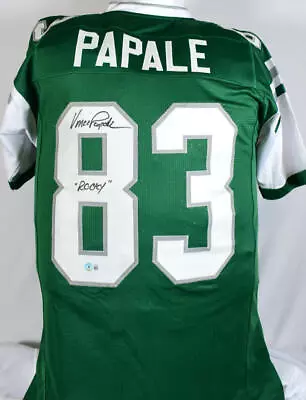 Vince Papale Autographed Green Pro Style Jersey W/ Rocky- Beckett W Hologram  • $99