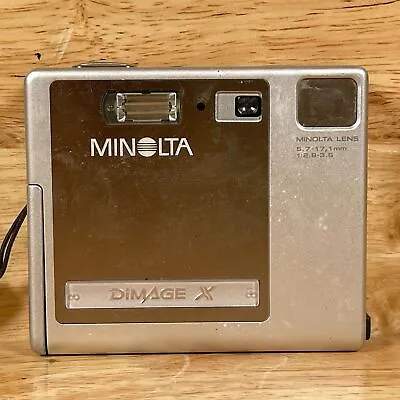 Minolta Dimage X Silver 1.5  LCD Display 3x Optical Zoom 2.0 MP Digital Camera • $71.99