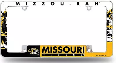 Missouri Tigers EZ View All Over Design Chrome Frame Metal License Plate Tag... • $24.79