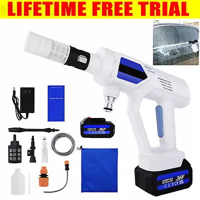 £27.10 • Buy Portable Cordless Car High Pressure Washer Jet Water Wash Cleaner Gun Battery