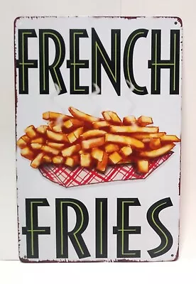 Fresh French Fries Vintage Sign Metal Tin Sign Home Kitchen Sign Business Sign • $8.99