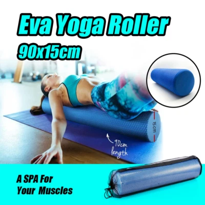 $32.99 • Buy 90x15cm PHYSIO FOAM ROLLER YOGA PILATES BACK GYM EXERCISE TRIGGER