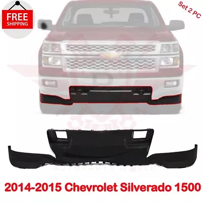 Fits 2014-2015 Chevy Silverado 1500 Front Bumper Filler & Valance Panel Set Of 2 • $148.50