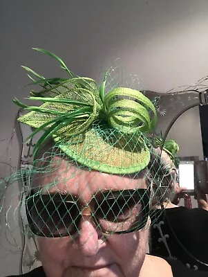 $29 • Buy As New Pretty Green Fascinator - Spring Racing Melbourne Cup Carnival