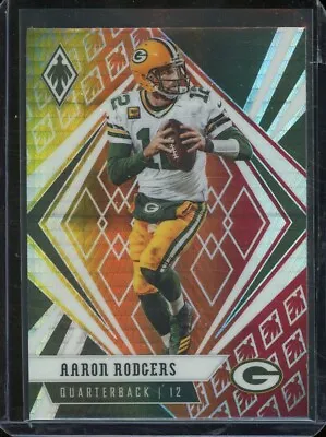 2020 Panini Phoenix Fire Burst Aaron Rodgers #19 Green Bay Packers • $1.99