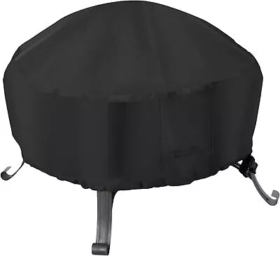 Fire Pit Cover- Heavy Duty Waterproof 600D Polyster PVC Coating 36 Inch - Black • $23.70