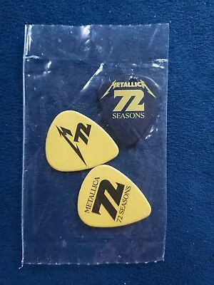 Metallica 72 Seasons Indie Store Promo Guitar Picks Sealed Set Of 3 Sealed • $5