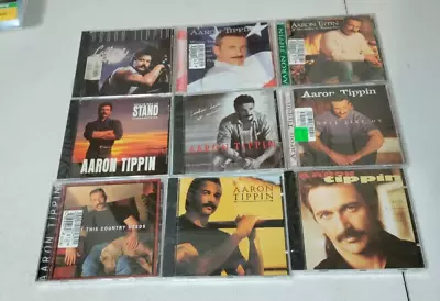 Lot Of 9 NEW Aaron Tippin Music CD's Read Between The Lines Tool Box Stand • $9