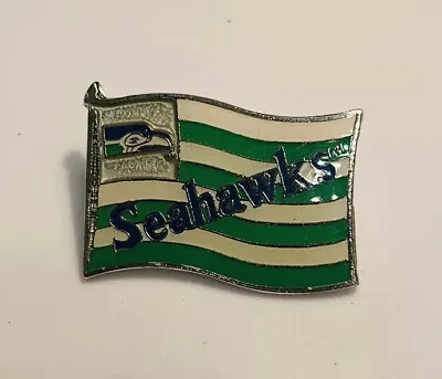 Vtg Seattle Seahawks NFL Pin 1994 Raintree Football Flag Style • $4.50