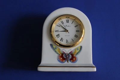 £9.99 • Buy   Aynsley Fine Bone China Butterflies 2.5  Clock - Excellent Condition  