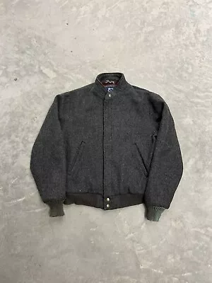 Vintage 90s Woolrich Wool Bomber Jacket Sz Medium • $45