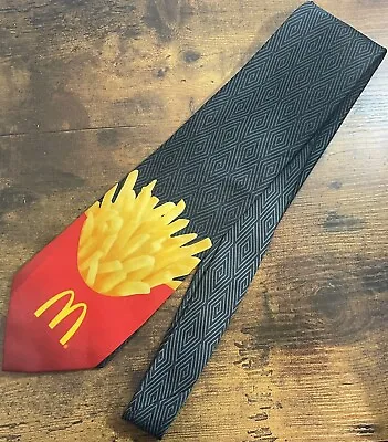 RARE McDonald’s 2011 Black Geometric Design French Fry Manager Tie Polyester • $14.95