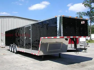 NEW 8.5 X 38 8.5x38 Enclosed Gooseneck Cargo Carhauler Trailer - MUST SEE ! ! • $15.50