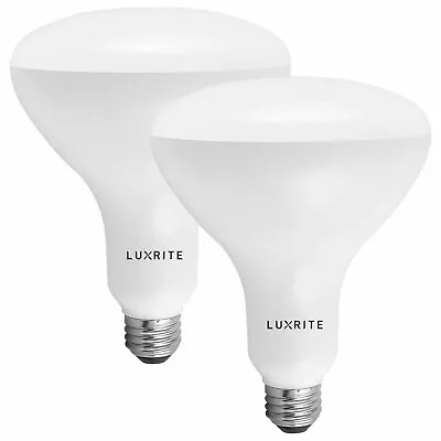 Luxrite BR40 LED Flood Light Bulb 85W Equiv. Dimmable 3500K 1100lm E26 2-Pack • $27.98