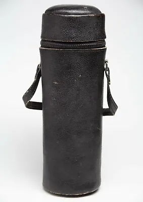 9.5  Tall Vintage Leather Tamron Lens Soft Case W/Zipper 3  Wide Black • $11.95