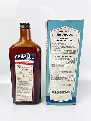 20 Oz Large Size Hadacol Dietary Supplement Bottle With Both Labels & Box • $90