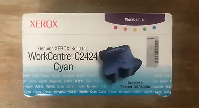 Genuine Xerox Solid Inks - 3 X CYAN / FOR WORKCENTRE C2424 (INC VAT) BOXED • £7.50