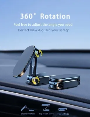 Universal Magnetic Car Mobile Phone Holder Dashboard Mount 360° Rotating • £3.95