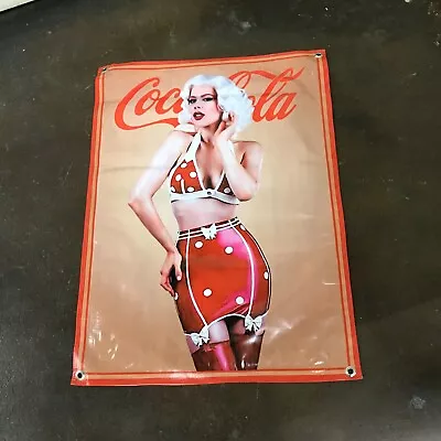 Coca Cola Poster Banner Vintage Girl Sign Model Advertising • $38.50