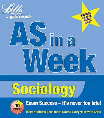 AS In A Week: Sociology (Revise AS Level In A Week S.)  Good Book • £2.69