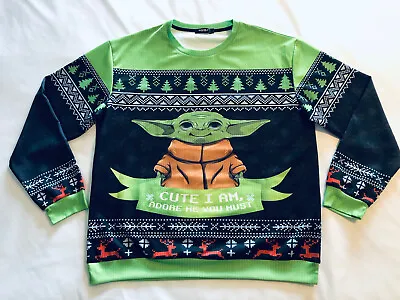 $29 • Buy Men's Star Wars Baby Yoda, Grogu Ugly Christmas Sweater Size L
