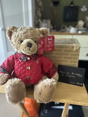 £12.50 • Buy Harrods 2014 Annual Christmas Foot Dated Teddy Bear Jasper Red Jacket With Tags