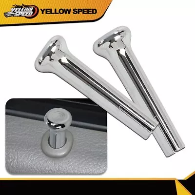 1Pair Chrome Door Lock Knobs Plastic Fit For 1971-1988 GM Chevy Cars & Trucks • $5.76