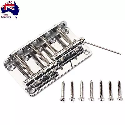 Zinc Alloy Bridge For Fender Precision Jazz Bass Guitar Chrome 201B-4 Badass C • $13.15