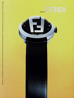 2000 Orologi Fendi Swiss Made Watch Vintage Print Ad • $7.99