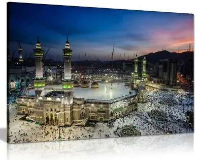 £34.99 • Buy Islamic Arabic Art Mecca Canvas Canvas Wall Art Picture Print