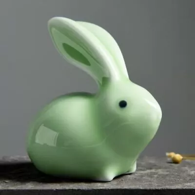 Chinese Mini Ru Kiln Zisha Ceramic Cute Rabbit Pet For Kung Fu Tea Tray Tea Pet • $26.39