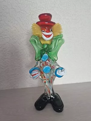 Vintage Murano Art Glass Clown Figurine Sculpture Franco Toffolo • £100