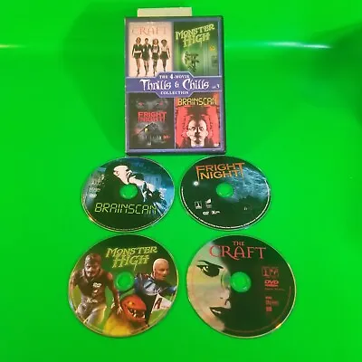 4 Movie Thrills & Chills Collection DVD Craft Monster High Fright Night Brains • $9.99