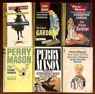 6 Vintage Perry Mason Paperbacks By Erle Stanley Gardner Very Good (VG)- To VG+ • $24